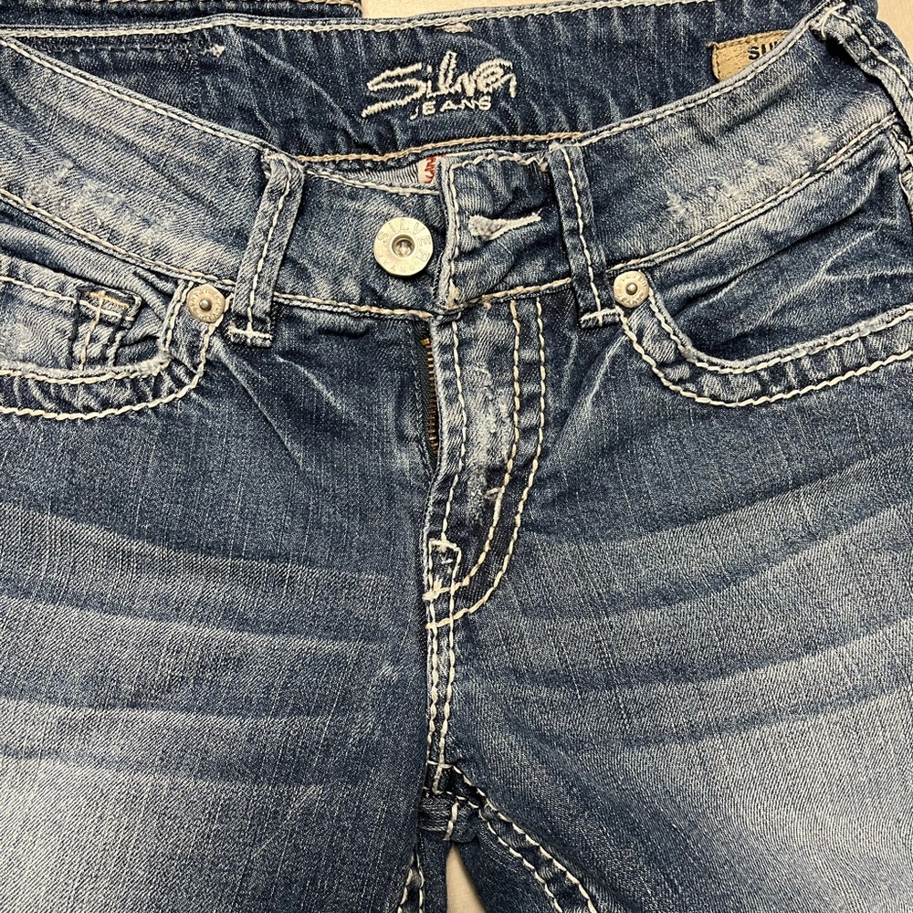 Silver Jeans Faded Blue Denim